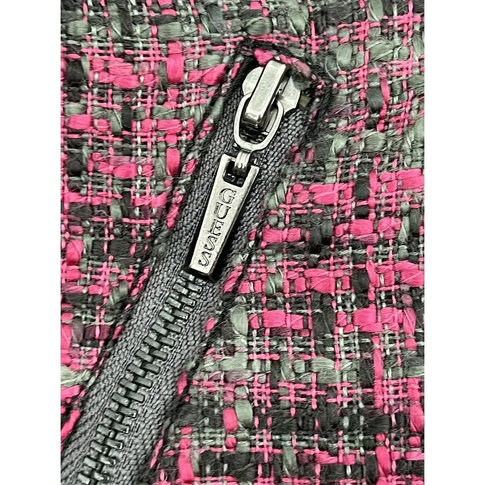 Guess Tweed Lined Mini Skirt Pink 29